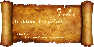 Trattner Loránd névjegykártya