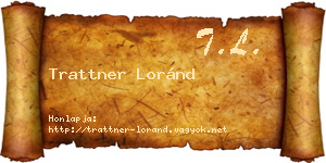 Trattner Loránd névjegykártya
